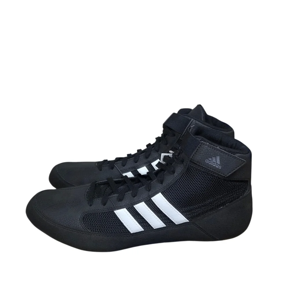 Adidas HVC Wrestling Shoes Men's 14 Black White Mat Grappling Boxing